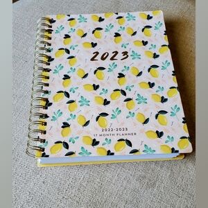 Fringe 17 Month Lemon Themed 2023 Planner Spiral Bound New